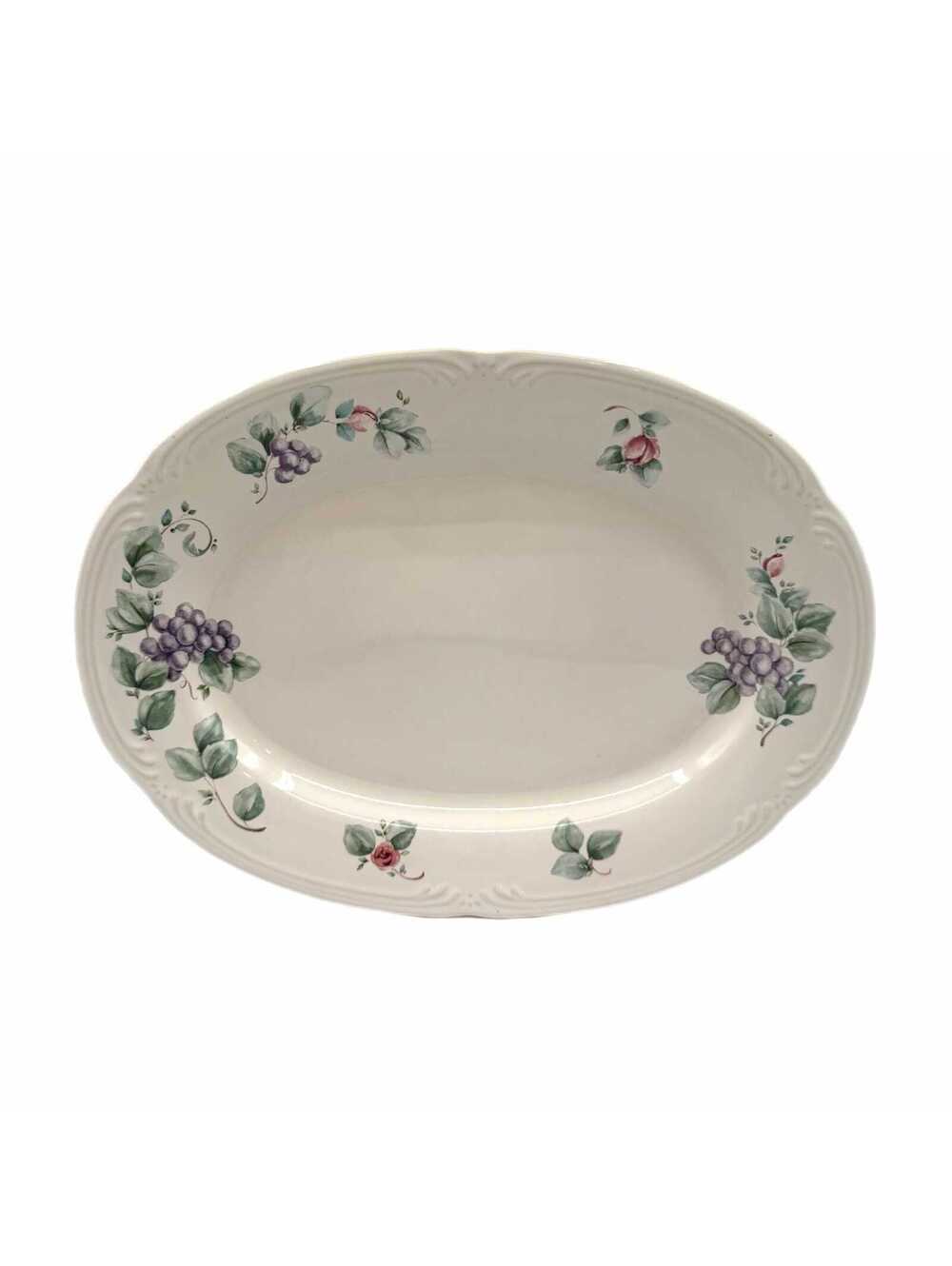 Vintage Pfaltzgraff 12” Grapevine Oval Serving Platter